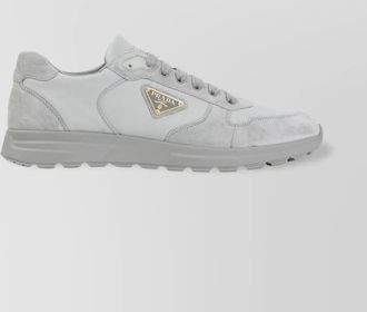 Prada sneakers grey polyamide suede accents