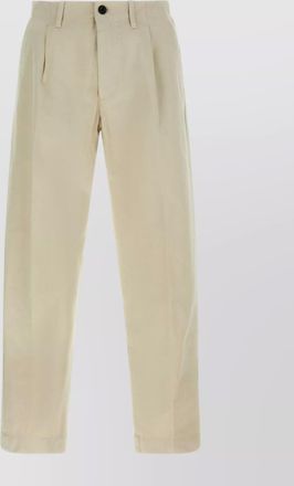 Incotex pleated front cotton trousers with belt loops