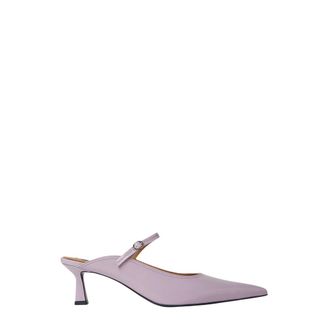 Reike Nen Pointed Mary Jane Kitten Heel Mules - Dames - Muiltjes - Paars - 37 EU - Leer - Schoenen