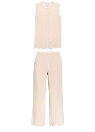 Reformation Willa Cotton-blend top and Trousers set - Cream - 12 (UK16 / XL)