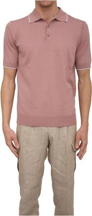 PESERICO Klassiek Polo Shirt voor Mannen - Heren - Polos - Roze - 2XL - Katoen - Tops