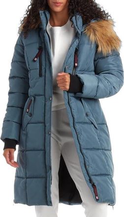 Canada Weather Gear Womens Heavyweight Long Parka Jacket in Teal Ocean at Nordstrom, Size 3X