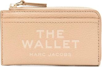 Marc Jacobs The Leather Top Zip Multi Wallet - Dames - Portefeuilles - Beige - ONE Size - Leer - Accessoires
