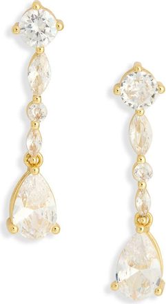 Nordstrom Rack Mixed Cubic Zirconia Linear Drop Earrings in Clear- Gold at Nordstrom Rack
