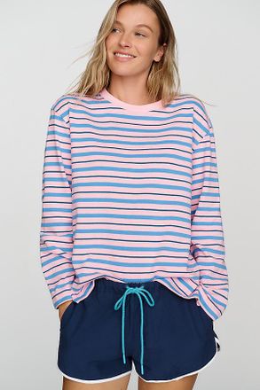 English Factory 100% Cotton Striped Crewneck Tee