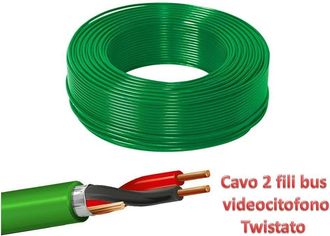 Leonardo Cavo Videocitofono 2x1 Twistato 100mt