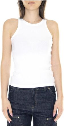 Levi's Racer Tank - Dames - Tops zonder mouwen - Wit - XS - Katoen - Tops