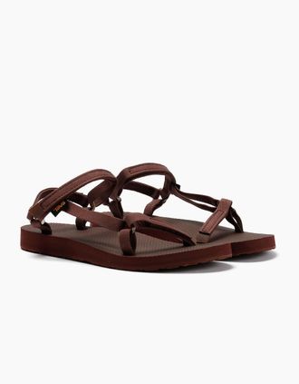 Teva Womens Teva Original Universal Slim Womens Rum Raisin Sandals - Red - Size: 6