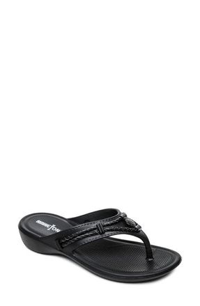 Minnetonka Silverthorne Prism Flip Flop in Black at Nordstrom, Size 10