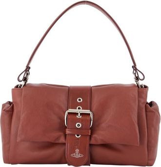 Vivienne Westwood Hazel Treasure Shoulder Bag Burgundy