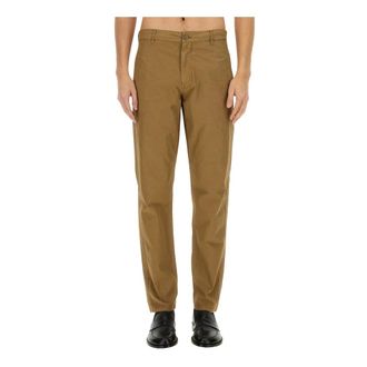 Aspesi Chinos, male, Brown, Size: M Straight-Leg Chino Trousers
