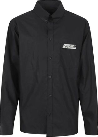 Balenciaga Shirts - Heren - Zomerjassen - Zwart - S - Katoen - Jassen