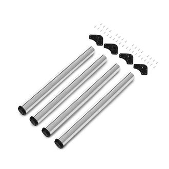 Emuca Emuca - Lote De 4 Patas Para Mesa, Di&aacute;metro 60mm, H 830mm, Acero, Cromado