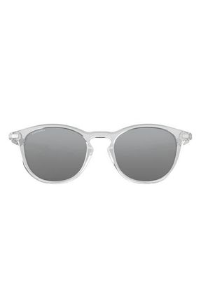 Oakley Pitchman R 50mm Prizm Round Sunglasses in Clear at Nordstrom