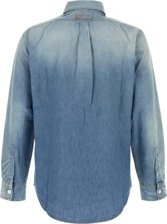 Givenchy Mens Repair Shirt Blue Cotton