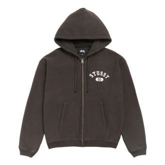 St&uuml;ssy Varsity Zip Hoodie Washed Black 118589-WABL