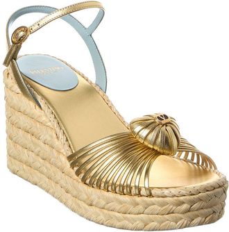 Valentino Royal Heart 100 Leather Wedge Sandal