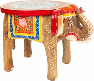 Wanderlust Deco Wanderlust Deco - Mesa De Centro De Madera Pintada Artesanal 50x36,5x36,5h Cm