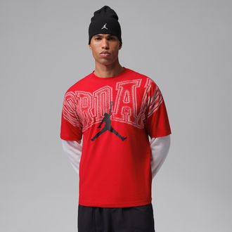 Nike Jordan Mens Jordan Graphic T-Shirt in Red | IQ0708-657