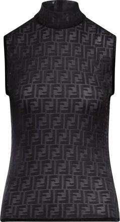 Fendi High-neck Patterned Top