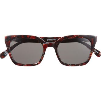 Eyebobs Overlook 50mm Polarized Cat Eye Sunglasses in Ruby Mosaic /Polarized Grey at Nordstrom