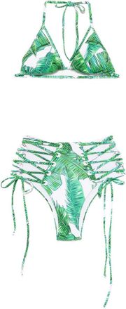 Noire Swimwear Bikini con stampa - Verde