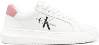 Calvin Klein Jeans logo-print leather sneakers - women - Leather - 37 - White