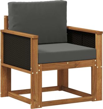 vidaXL Sof&aacute; Intermedio De Exterior Madera De Acacia S&oacute;lida Natural Vidaxl