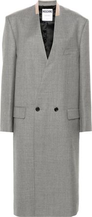 Moschino wool coat - women - Virgin Wool/Viscose - 42 - Grey