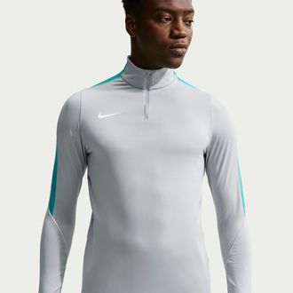 Nike Mens Strike Dri-FIT Soccer Drill Top in Grey | IF1455-012