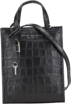 Marc Jacobs Black Leather Shoulder Bag Tote Bag (Pre-Owned)
