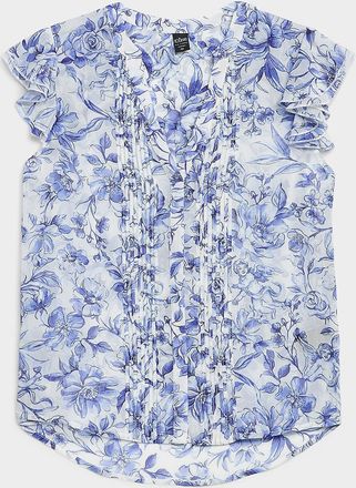 Icone Womens Delicate pleating sheer chiffon blouse