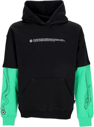 Octopus Groen/Zwart Lichtgewicht Hoodie - Heren - Hoodies - Zwart - L - Katoen - Hoodies & sweatvesten