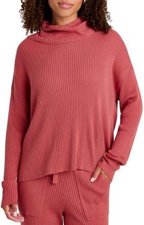 Splendid Georgie Cowl Neck Rib Sweater in Poppy at Nordstrom Rack, Size X-Small