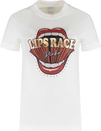 Pinko Cotton Crew-neck T-shirt