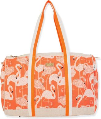 Sun N Sand Womens Flamingo Travel Tote Bag In Orange
