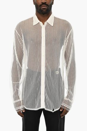 Dsquared2 Camicia Traparente in Pizzo Dsquared2