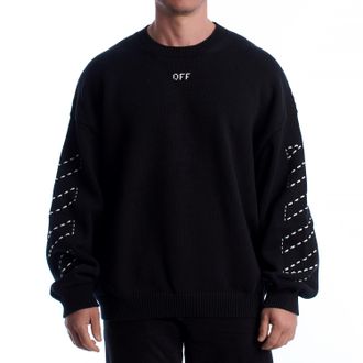 Off-white Stitch Arr Diags Breimuts Heren Sweater OMHE191C99KNI0011061