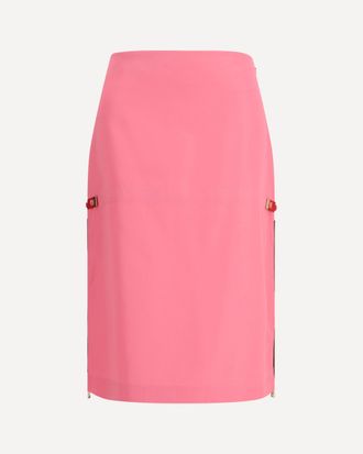 Fendi Gonna midi con dettagli zip e vita elasticizzata Woman 40