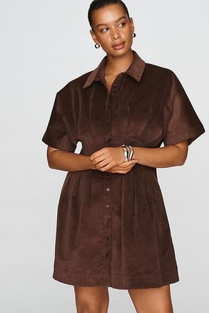 Exquise Tobie Corduroy Mini Shirtdress