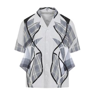 Craig Green Short Sleeve Shirts, male, Blue, Size: S Blue Cotton Shirt for Men