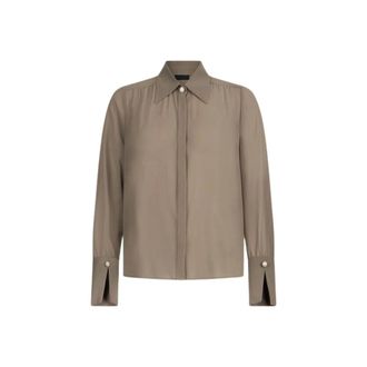 Liu Jo Better Georgette overhemd - Dames - Blouses & Shirts - Bruin - Maat: 2XL Zijde