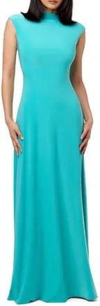 Naked Wardrobe Hourglass Cap Sleeve Maxi Dress in Turquoise at Nordstrom Rack, Size X-Small