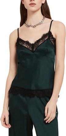 ottod'Ame Viscose Top With Lace in Forest at Nordstrom, Size 40 It