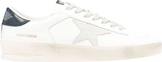 Golden Goose Low-Top Sneakers with Suede Star Detail and Shiny Leather Heel