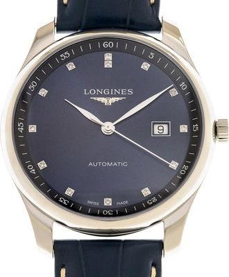 Longines Master Automatic Diamond Blue Dial Mens Watch L2.893.4.97.0