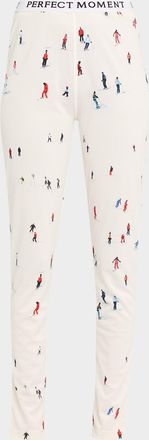Perfect Moment Jacquard Base Layer Ski Leggings