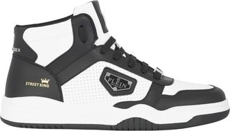 Philipp Plein Mid-Top Sneakers Street King - unisex - Sneakers - Zwart - 40 EU - Leer - Schoenen