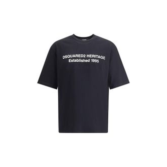 Dsquared2 Black Cotton Mens T-Shirt