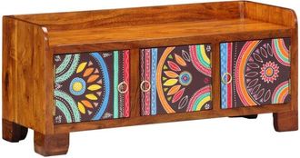 vidaXL Vidaxl - Shoe Cabinet Multicolour 90 x 35 x 40 cm Solid Acacia wood